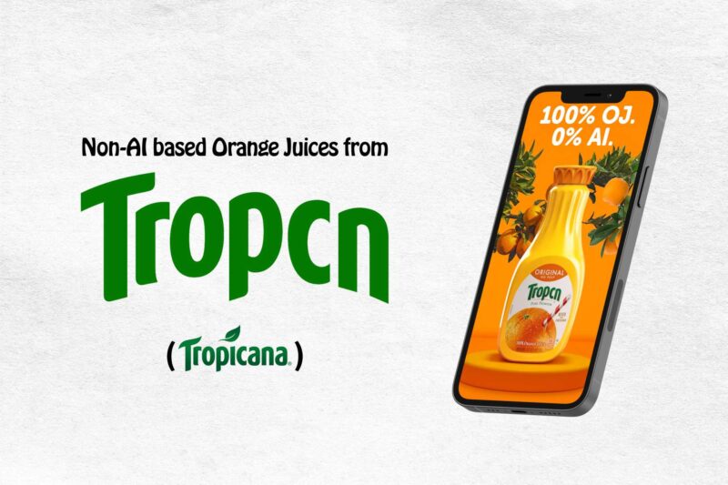 Non-AI based Orange Juices from "Tropcn" (Tropicana)